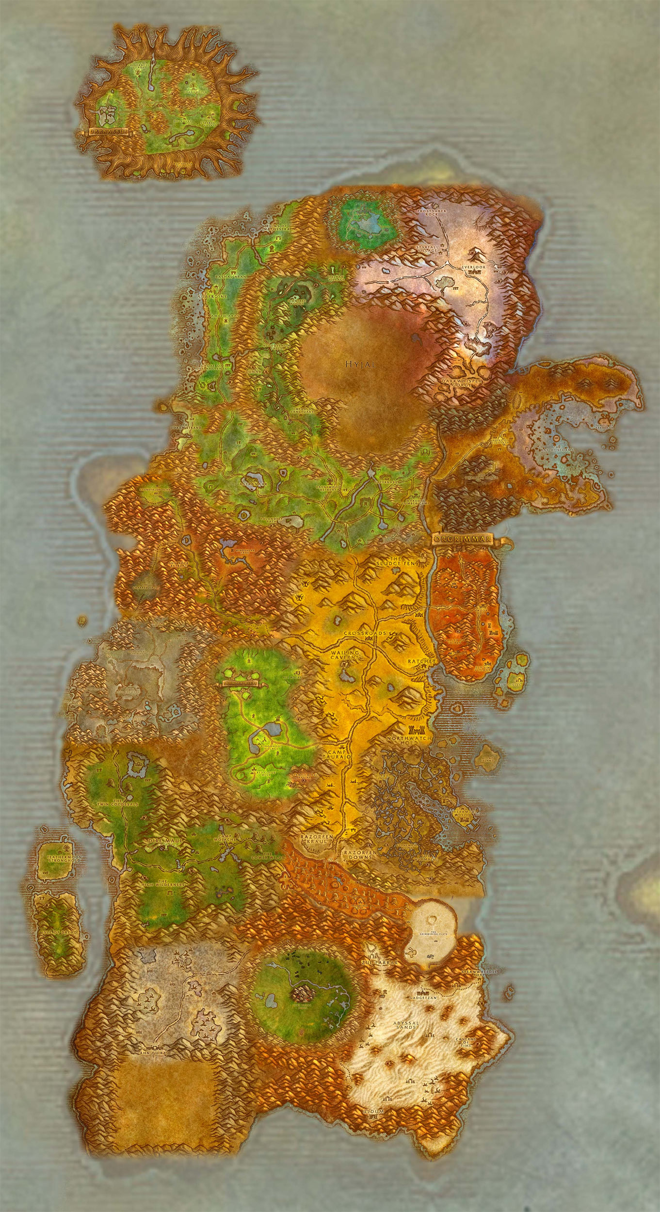 Voici les Terres de Kalimdor